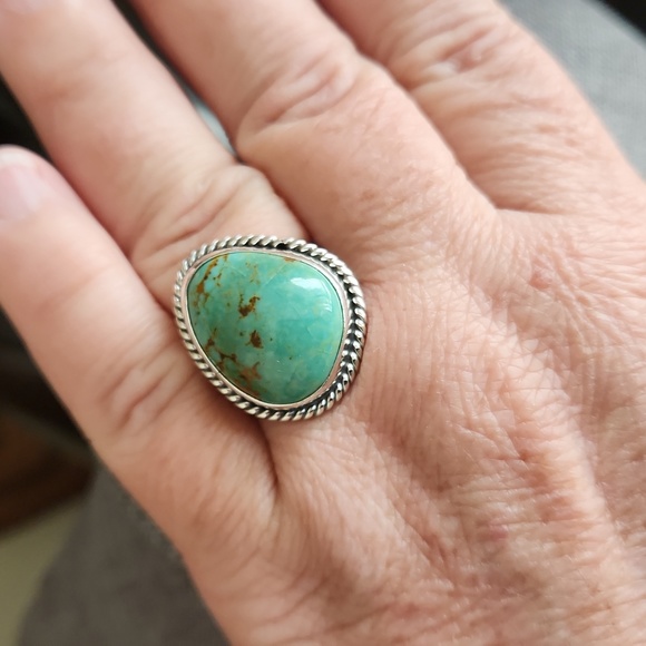 Stunning NWOT Native American Navajo Turquoise & Sterling Ring 💍 💙💚 - Picture 11 of 13